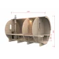 Sauna bačva 4.0 m Ø 2.27 m borovina