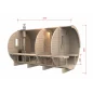 Sauna bačva 4.0 m Ø 2.27 m termo