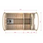 Sauna bačva 4.5 m Ø 1.97 m borovina