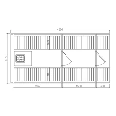 Sauna bačva 4.5 m Ø 1.97 m termo