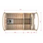 Sauna bačva 4.5 m Ø 1.97 m termo