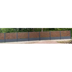 Čelična modul ograda 120 x 200 cm - smeđa HORNVAL