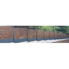 Čelična modul ograda 120 x 200 cm - smeđa HORNVAL