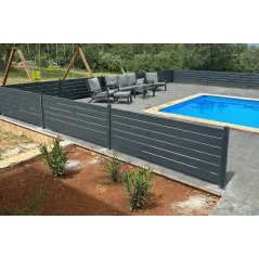 Čelična modul ograda 120 x 200 cm - smeđa HORNVAL