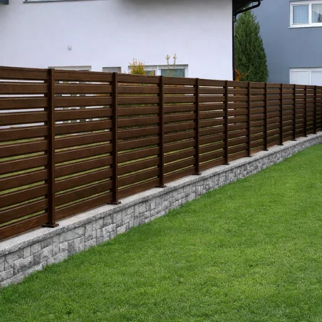 Čelična modul ograda 120 x 200 cm - tamni hrast HORNVAL