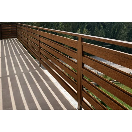 Čelična modul ograda 150 x 200 cm - tamni hrast HORNVAL