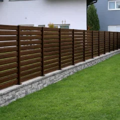 Čelična modul ograda 150 x 200 cm - tamni hrast HORNVAL