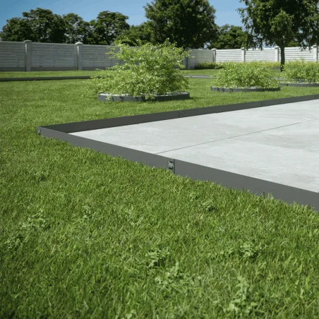 Ravni rubnjak za vrt 1 metar - grafit sivi HORNVAL