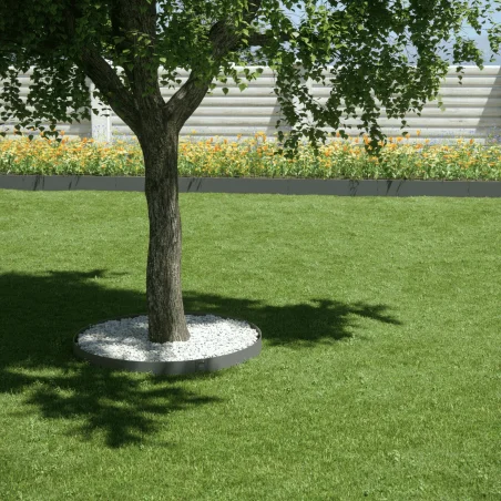 Okrugli rubnjak za vrt fi 90 - sivi HORNVAL