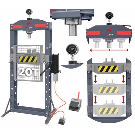 Hidraulična pneumatska preša 20T METCOR