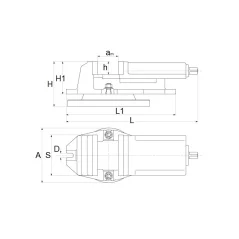 Okretni strojni škripac 125x100mm QH125 CORMAK