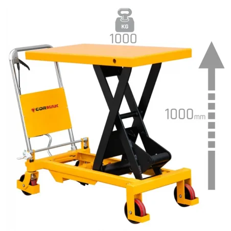 Platforma s nožnim škarastim podizačem TA100 1000kg 1000mm CORMAK