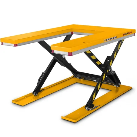 Električni U-obilkovani stol s viličarskim podizačem škarastim TAU1000 1000kg 860mm CORMAK